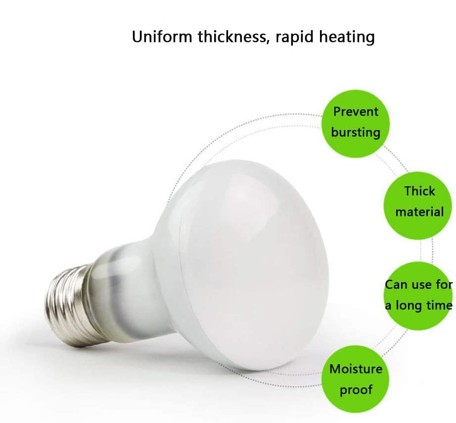 100W Basking Spot Heat Lamp Bulbs, 110V Reptile Mercury Vapor Bulbs Soft White Poly Sand Light Dome Bulb for Reptile and Amphibi